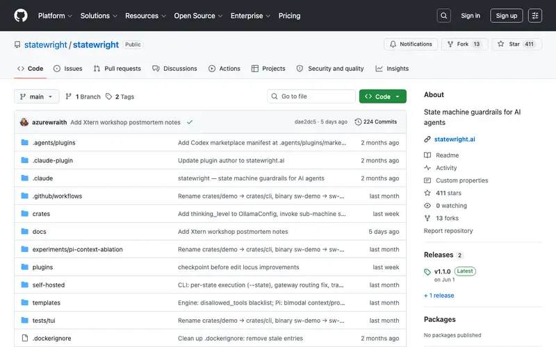 Screenshot of Statewright