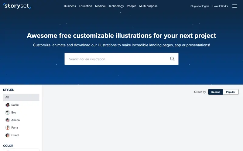Screenshot of Storyset by Freepik