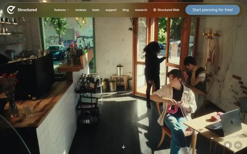 Screenshot of Structured