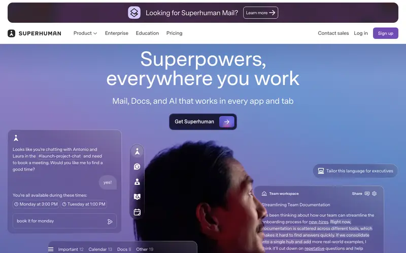 Screenshot of Superhuman