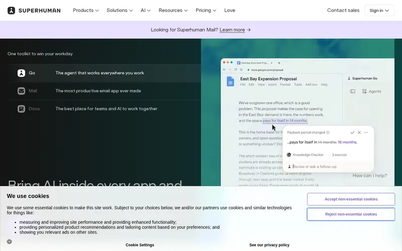 Screenshot of Superhuman