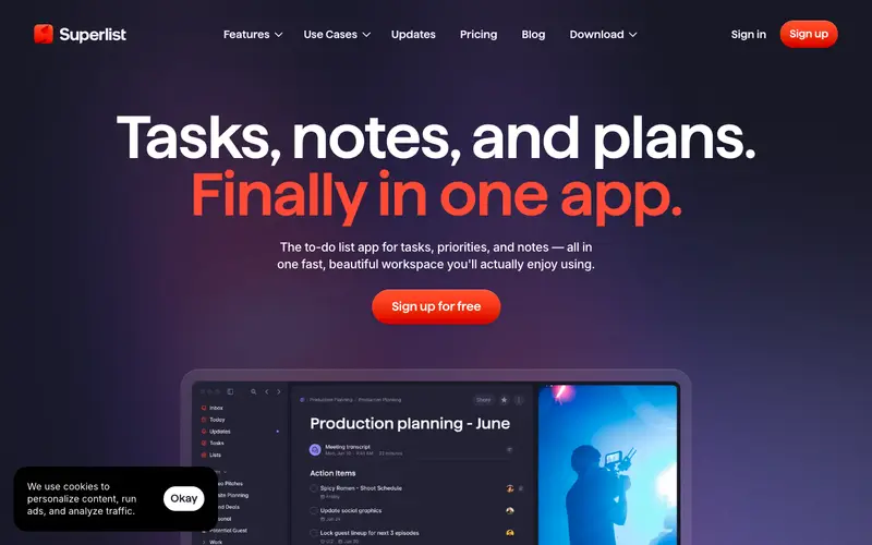 Screenshot of Superlist