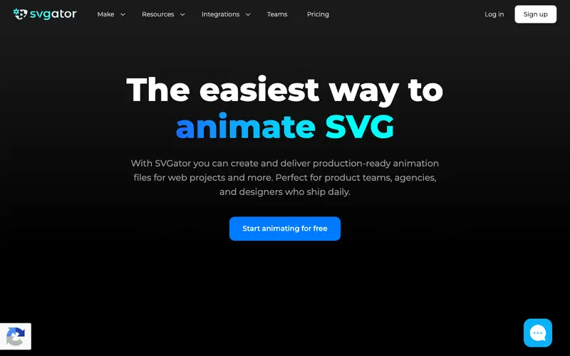 Screenshot of SVGator