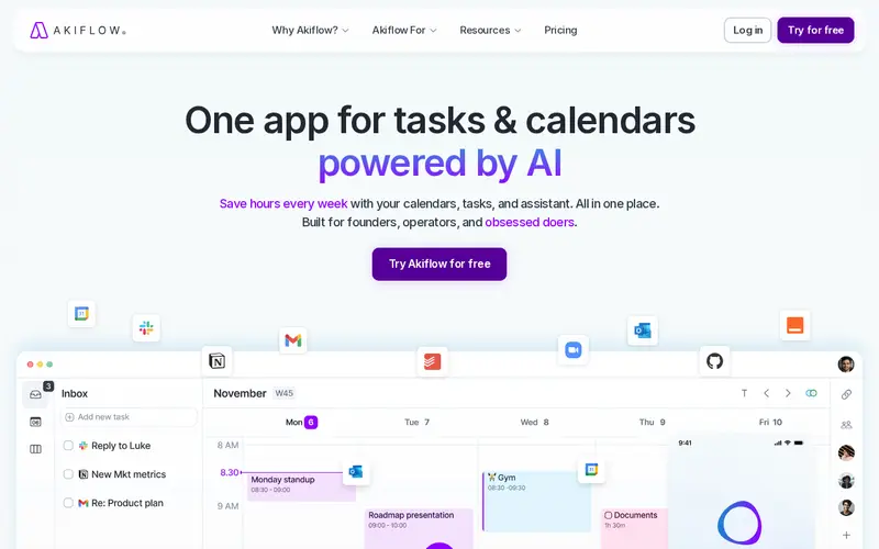 Screenshot of Akiflow