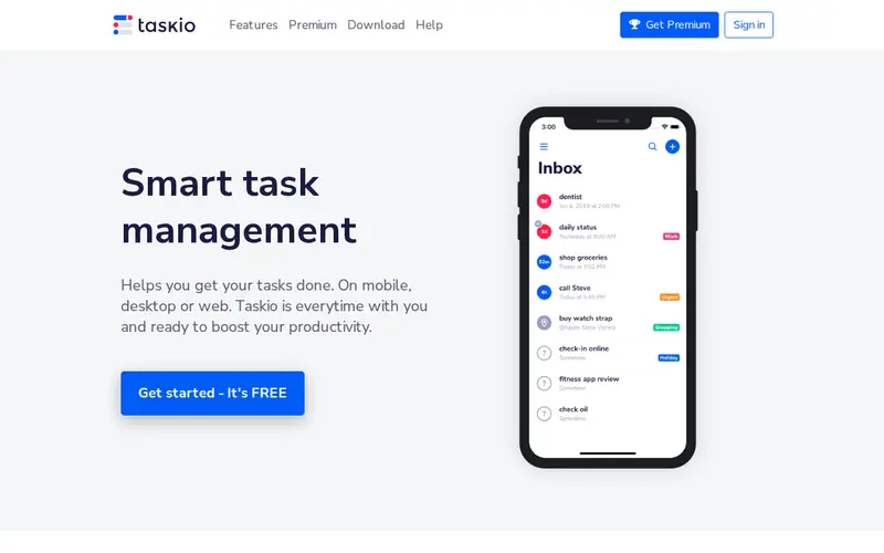 Screenshot of Taskio