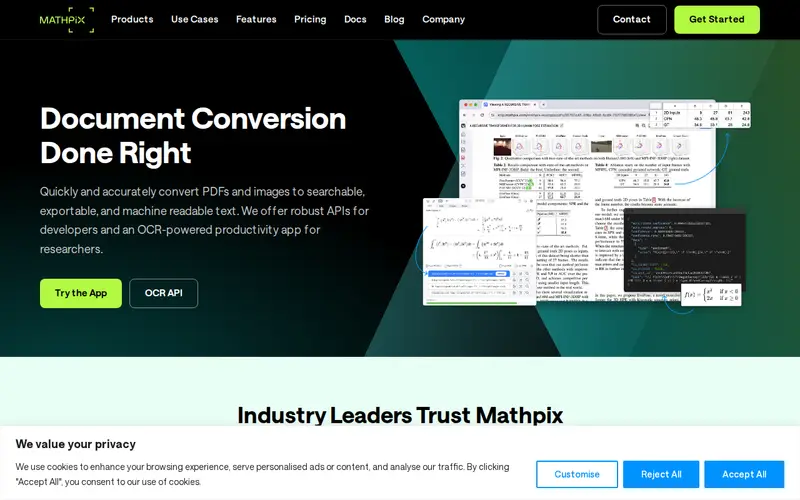 Screenshot of Mathpix Snipping Tool