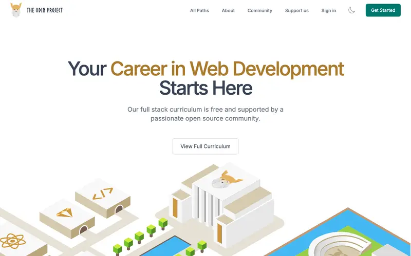 Screenshot of The Odin Project