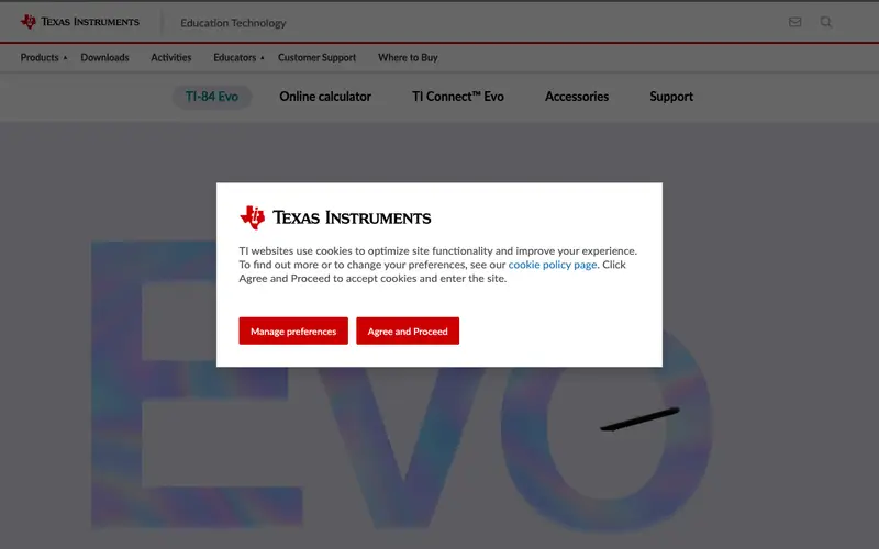 Screenshot of Ti-84 Evo