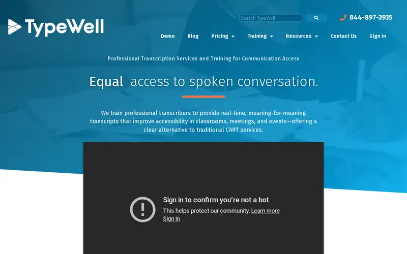 Screenshot of Typewell