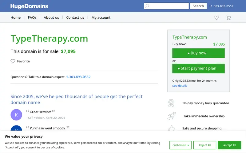 Screenshot of TypeTherapy