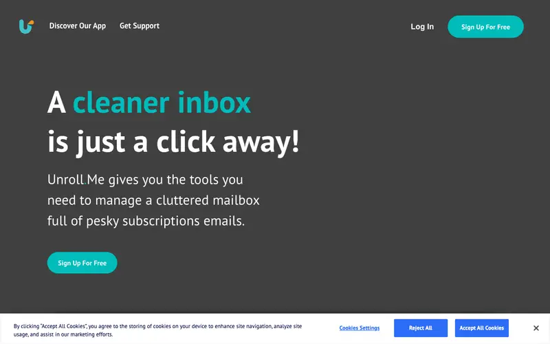 Screenshot of Unroll.Me
