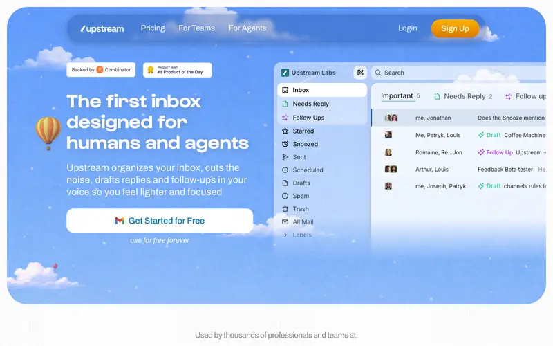 Screenshot of Upstream