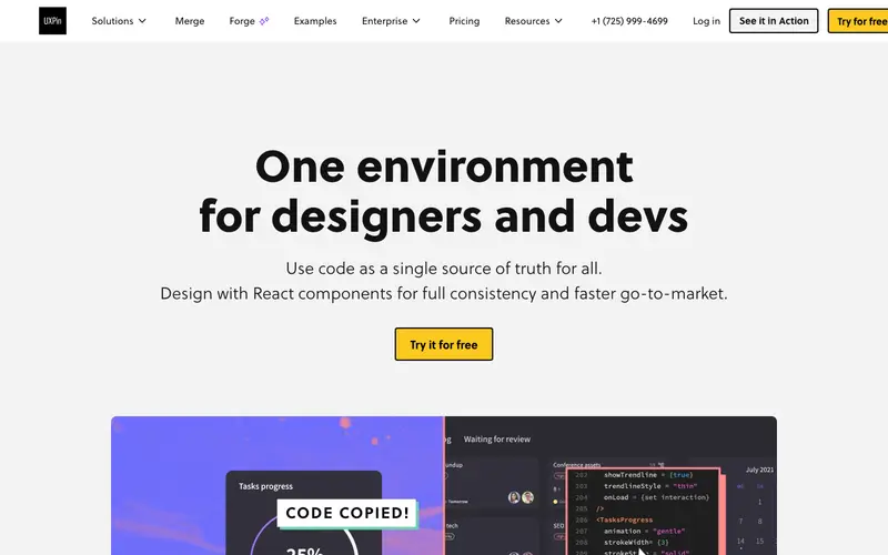 Screenshot of UXPin Merge