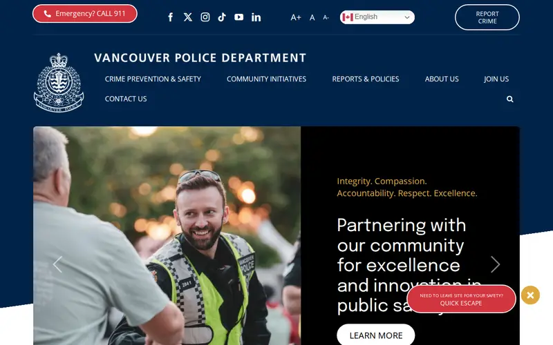 Screenshot of Vancouver PD