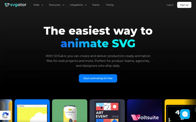 Screenshot of SVGator