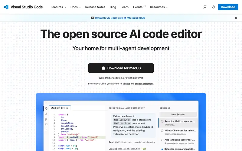 Screenshot of Visual Studio Code