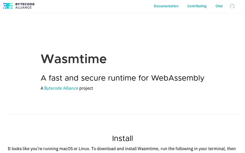Screenshot of Wasmtime Runtime