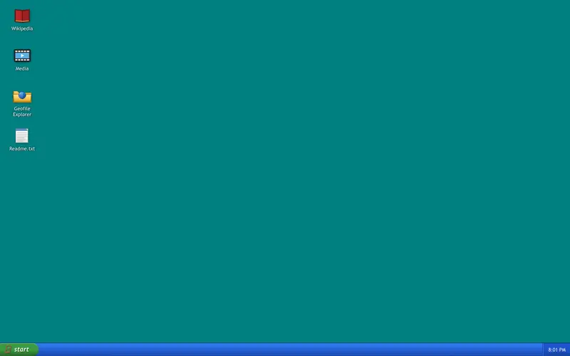 Screenshot of Explore Wikipedia Like a Windows XP Desktop