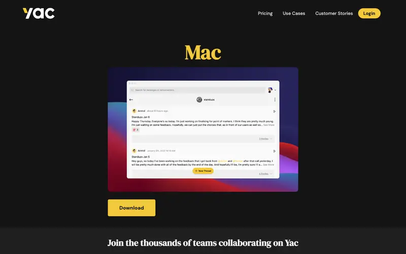 Screenshot of Yac