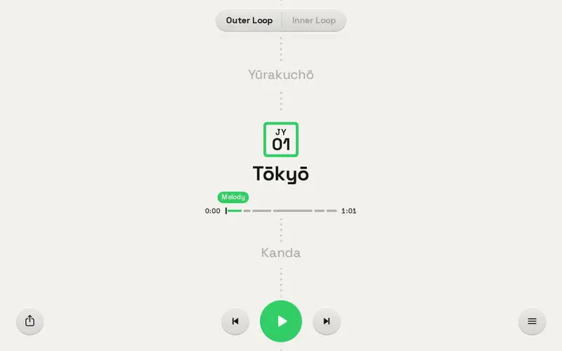 Screenshot of Yamanote.fun