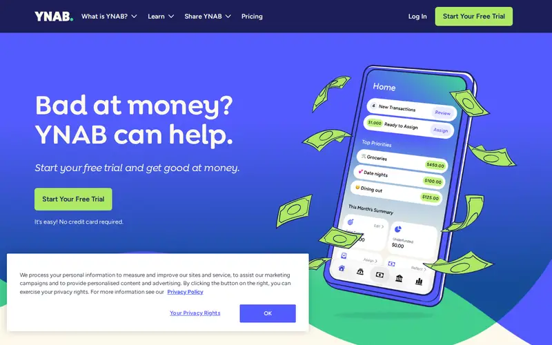 Screenshot of You Need A Budget (YNAB)