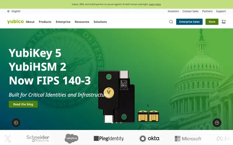 Screenshot of YubiKey