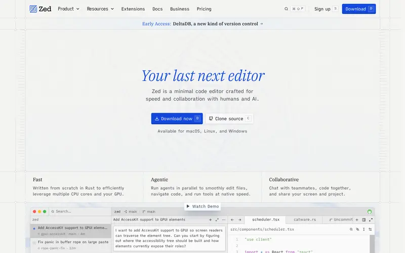 Screenshot of Zed