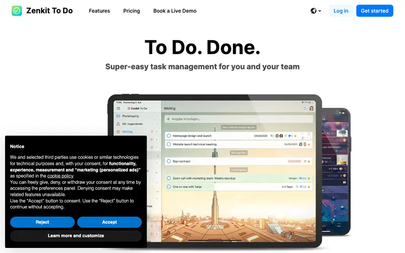 Screenshot of Zenkit To Do